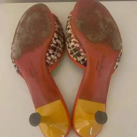 salvatore ferragamo women  kitten heel slide sandals - Picture 5 of 5